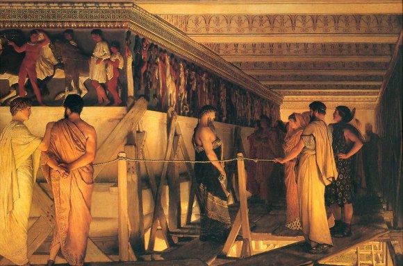 1085px-1868_Lawrence_Alma-Tadema_-_Phidias_Showing_the_Frieze_of_the_Parthenon_to_his_Friends